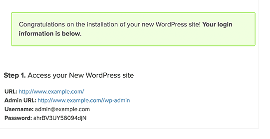 wordpress install 